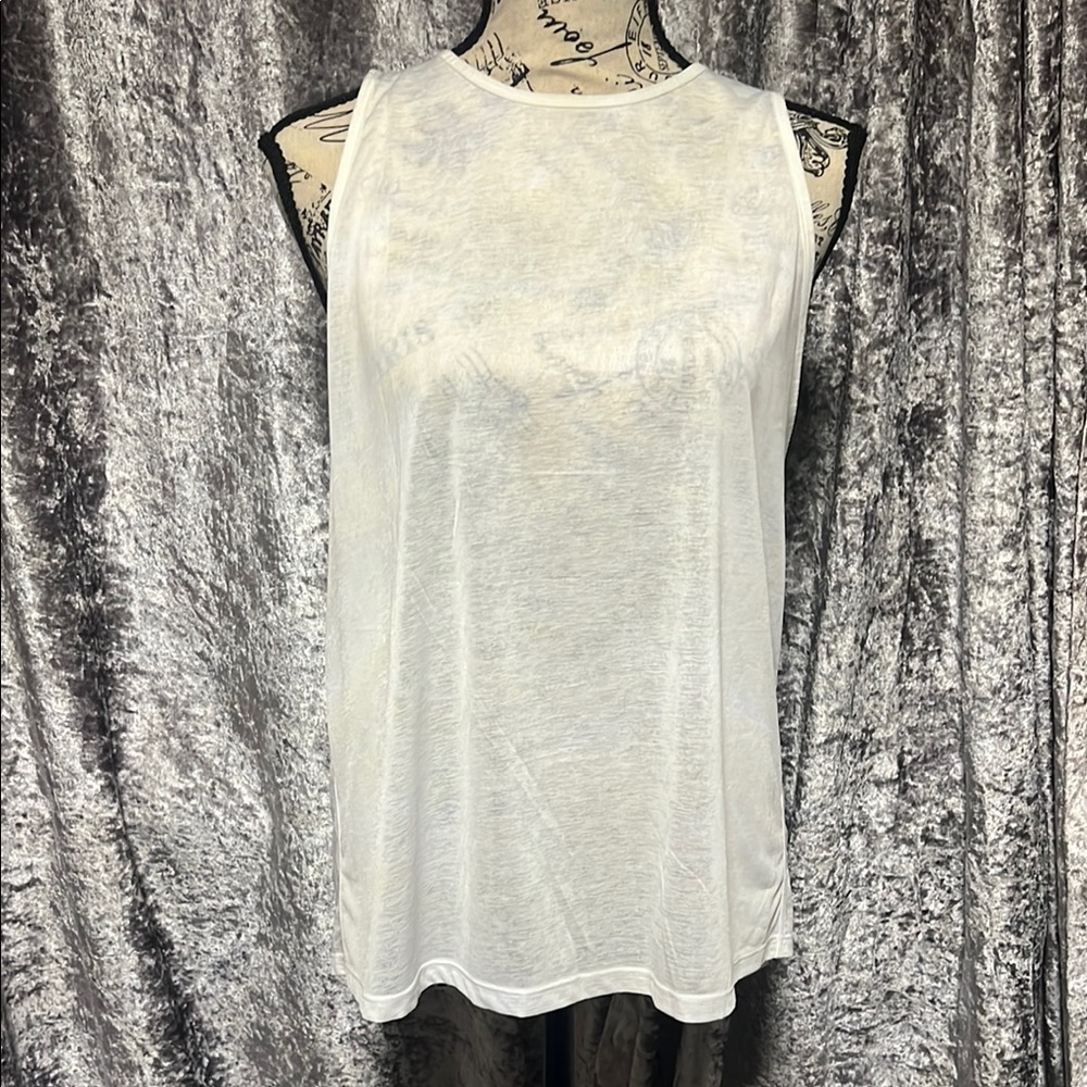 lululemon athletica White Sheer Tank Top
